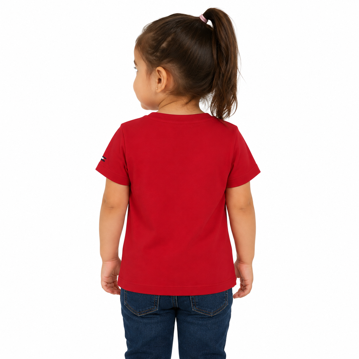 Tommy Hilfiger Girls Graphic Regular Fit Cotton T-Shirt