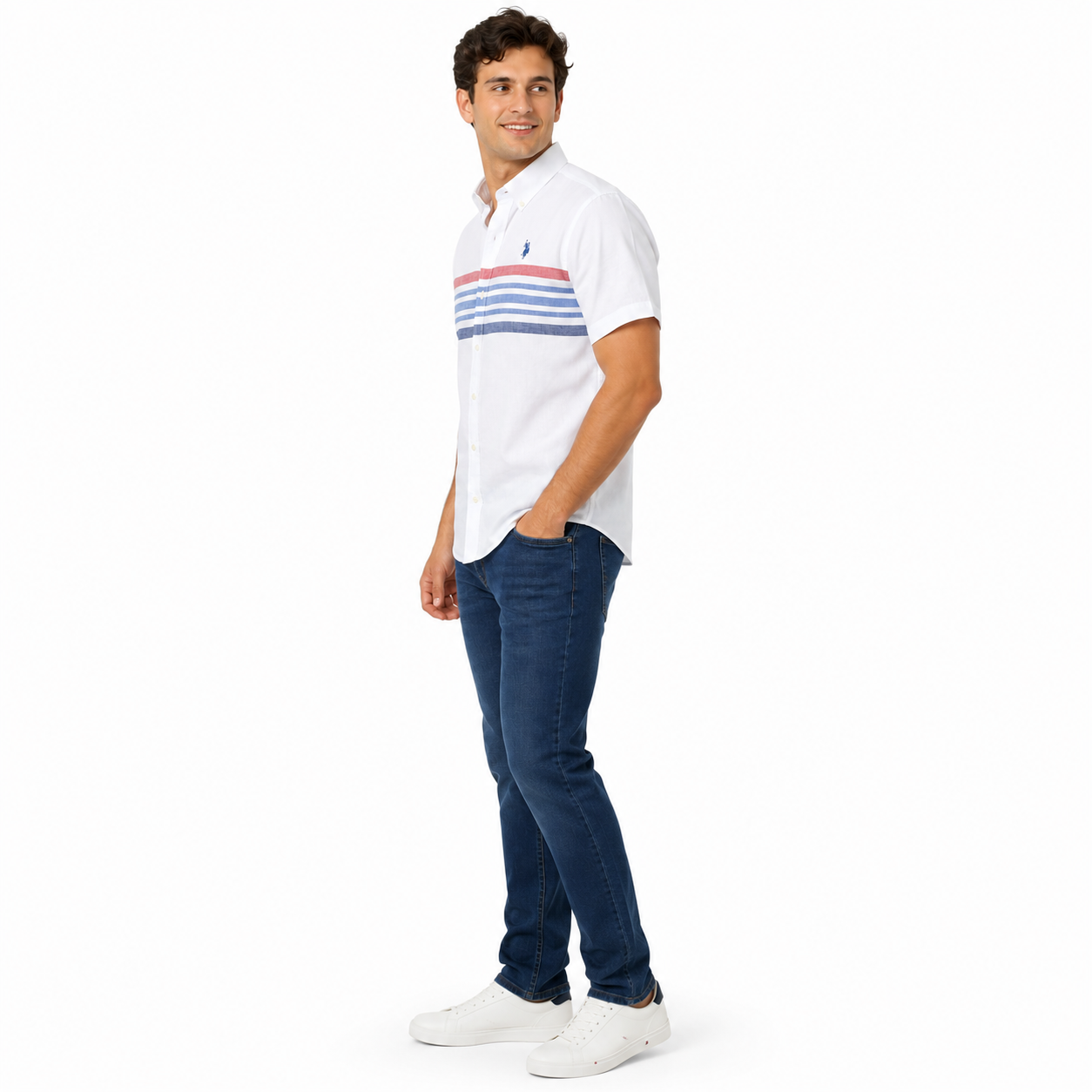 U.S. POLO ASSN-Men's casual short sleeve shirt