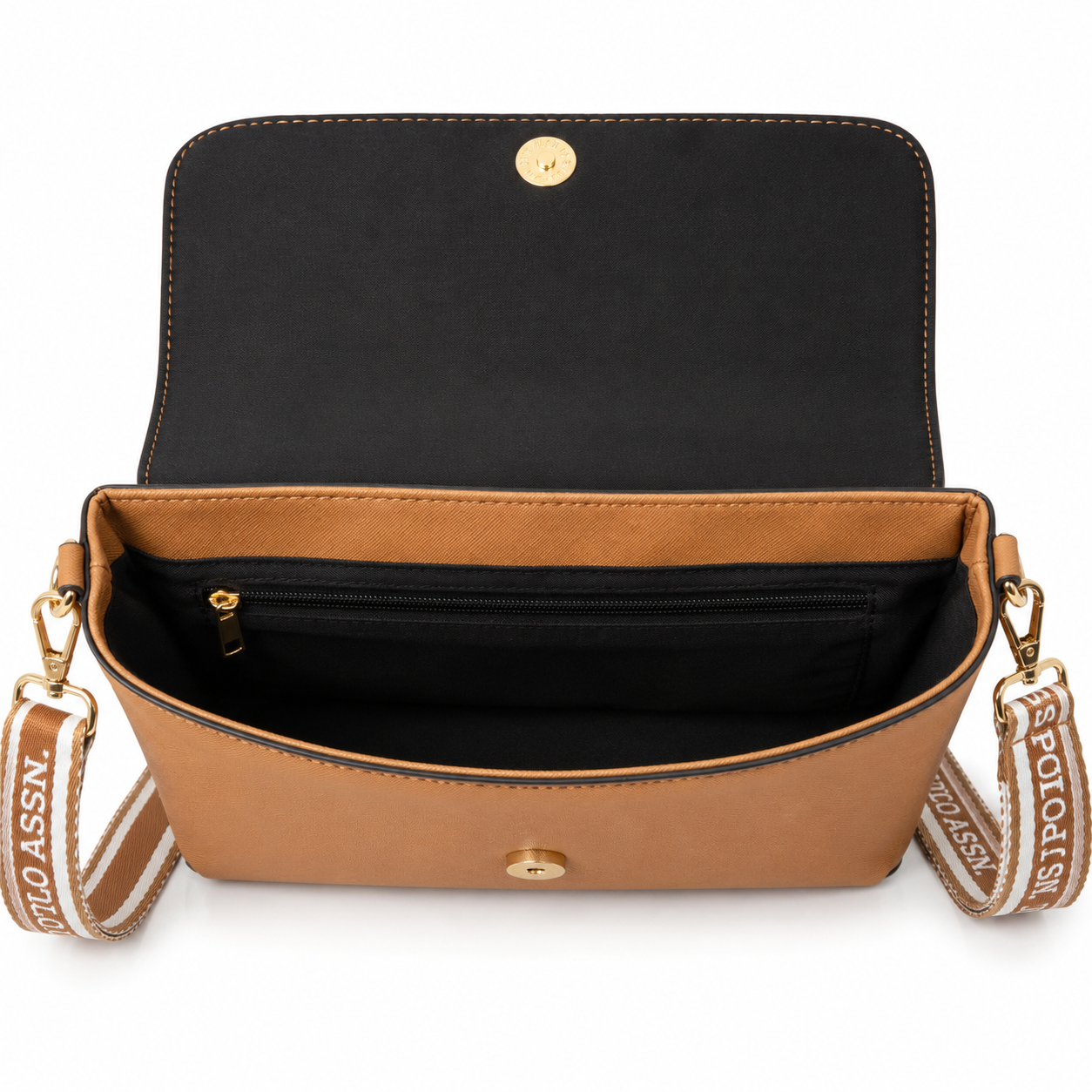 U.S. POLO ASSN-Elegant U.S. Polo Assn. crossbody wallet in brown tone