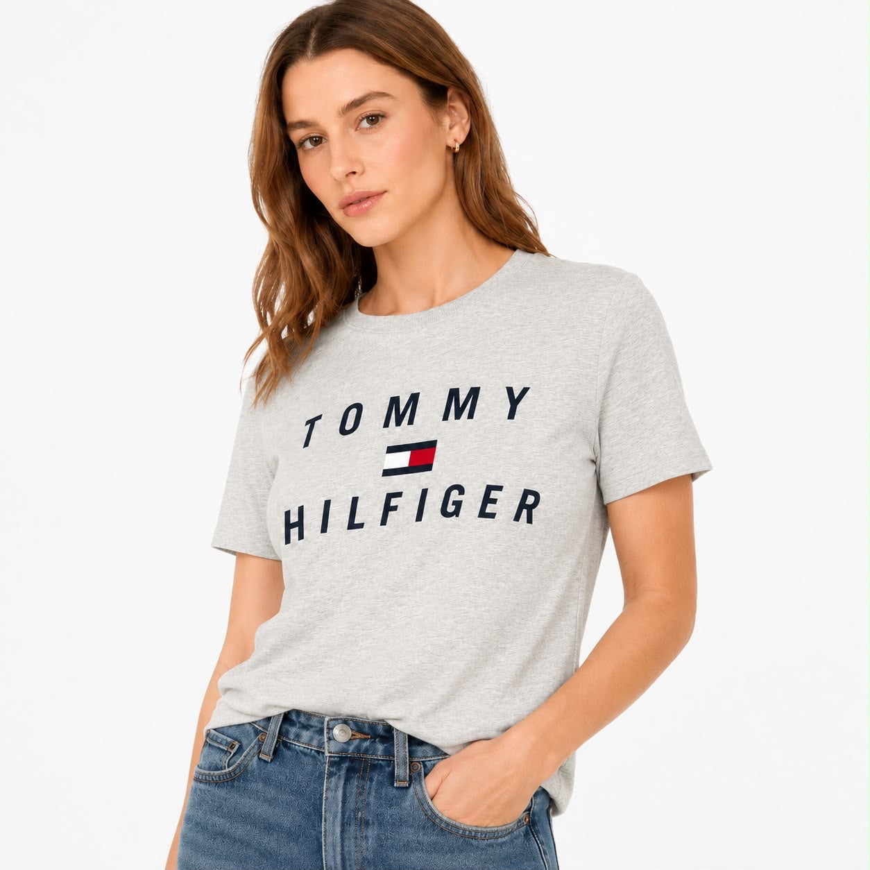 Tommy Hilfiger womens Tommy Hilfiger Short Sleeve Slim Fit Shirt