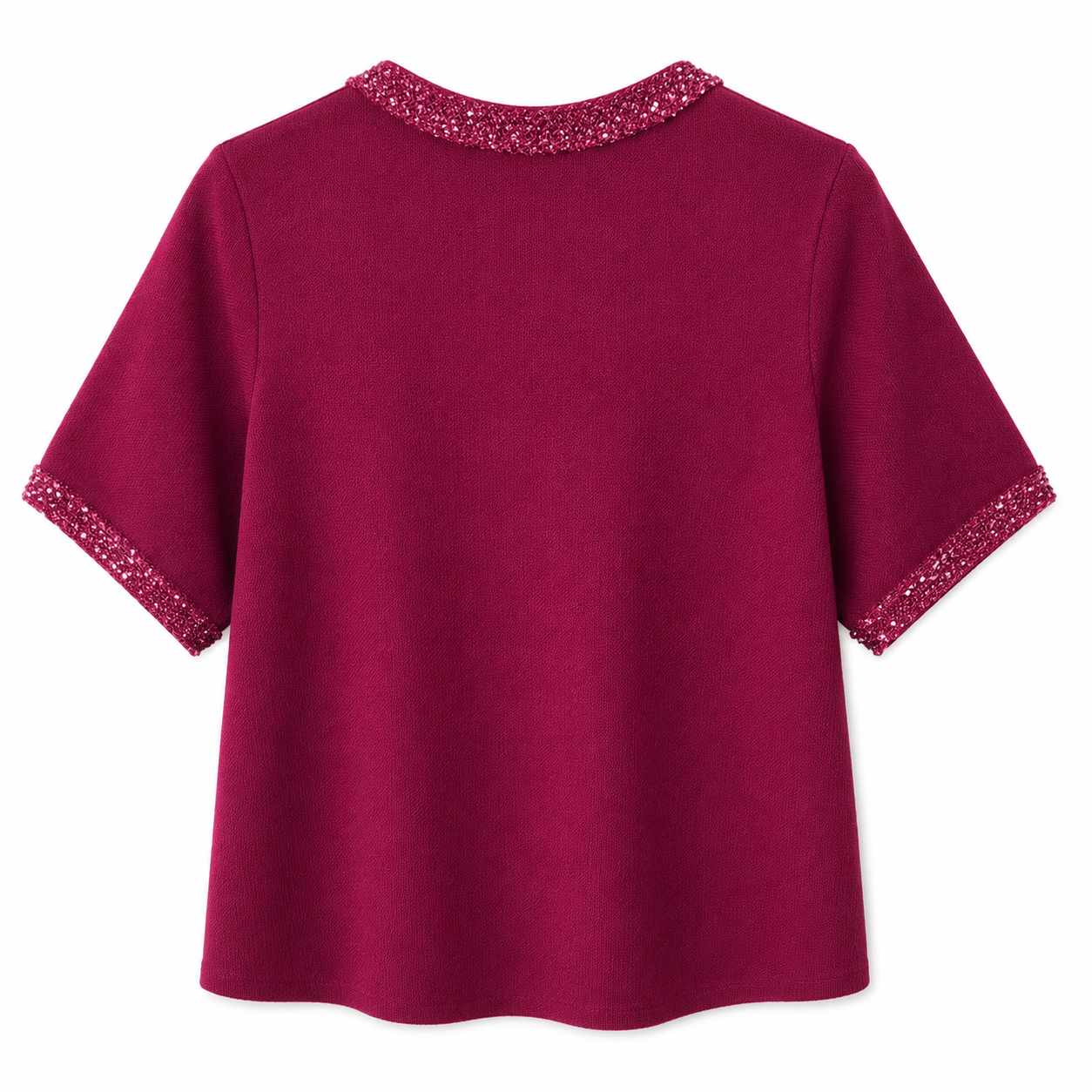 Nanette Lepore short sleeve sweater in wine color