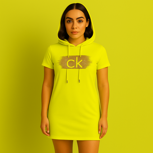 Calvin Klein Women's Short Sleeve Designer Logo T-Shirt Dress