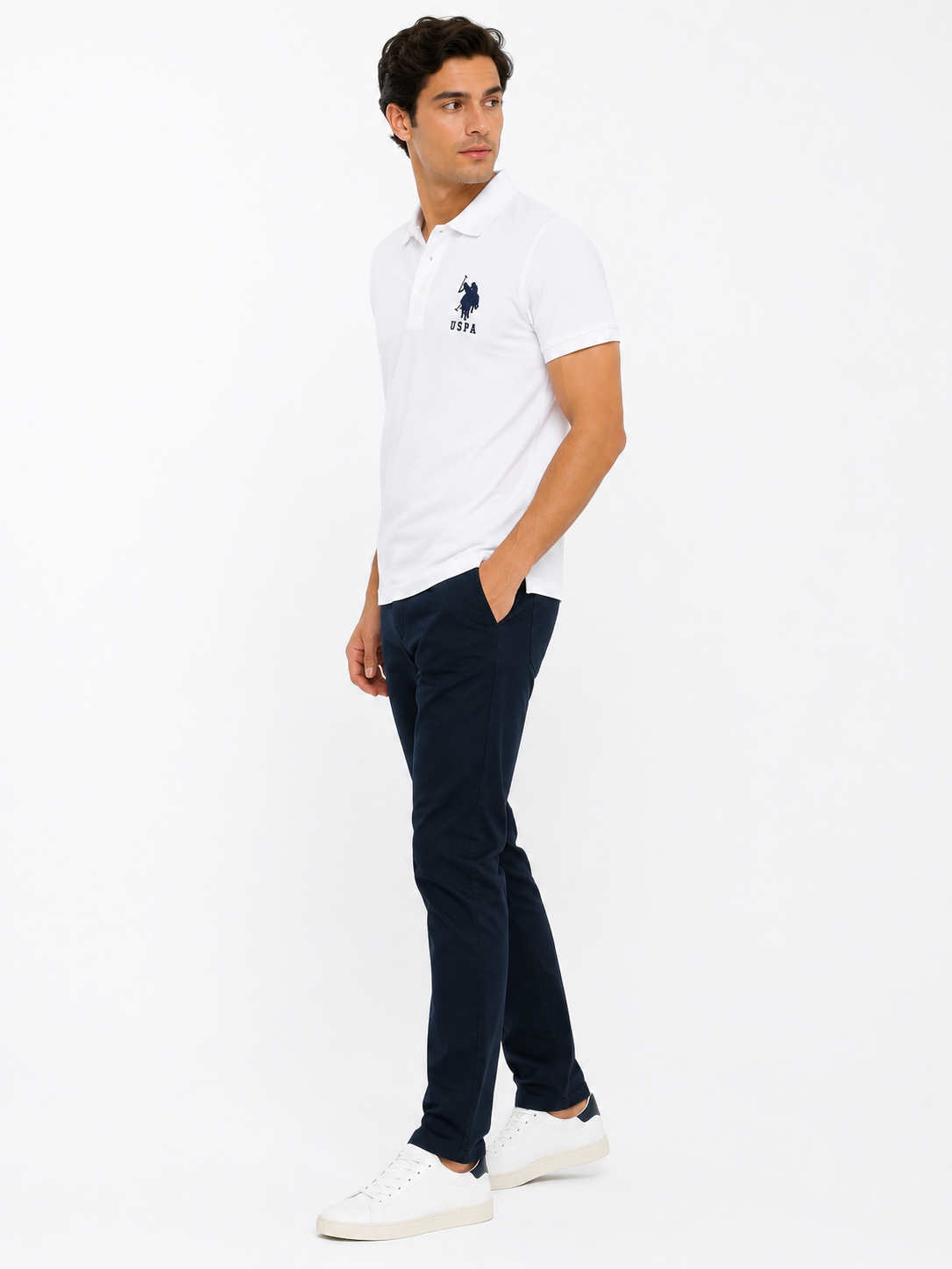 US Polo Assn Solid Pique Small Logo Polo Shirt