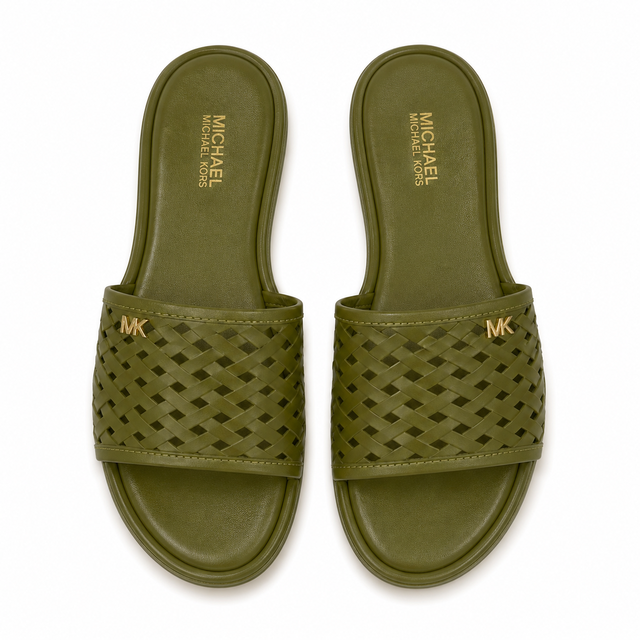 Michael Kors These are Michael Kors Saylor flip-flop sandals for women in olive green