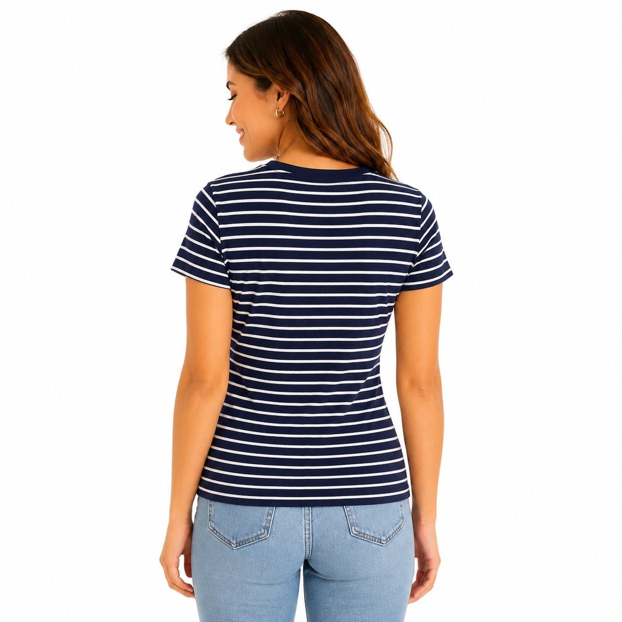 Náutica Striped Shell Glitter Graphic T-Shirt