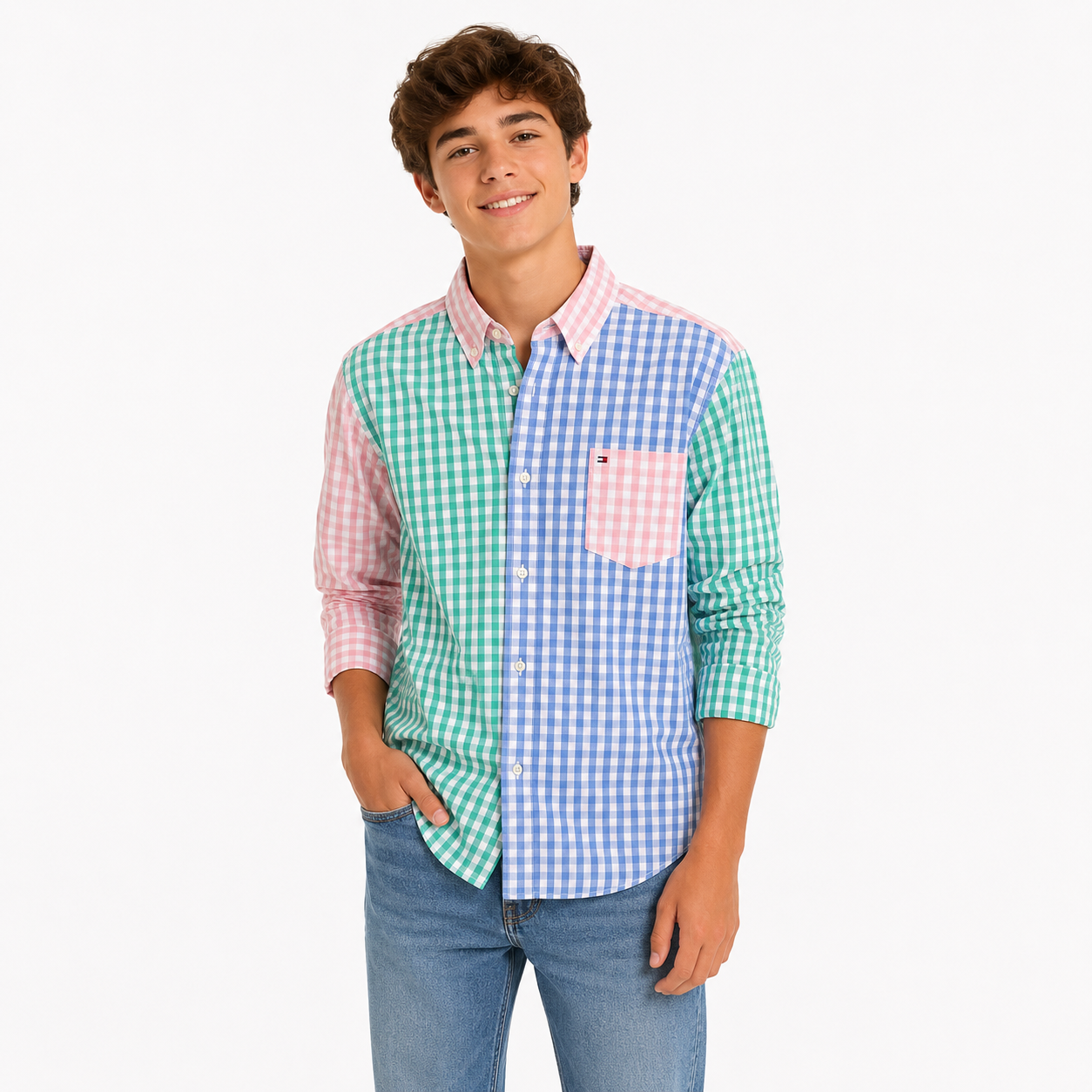 Tommy Hilfiger Big Boys 8-20 Long-Sleeve Button Down Shirt