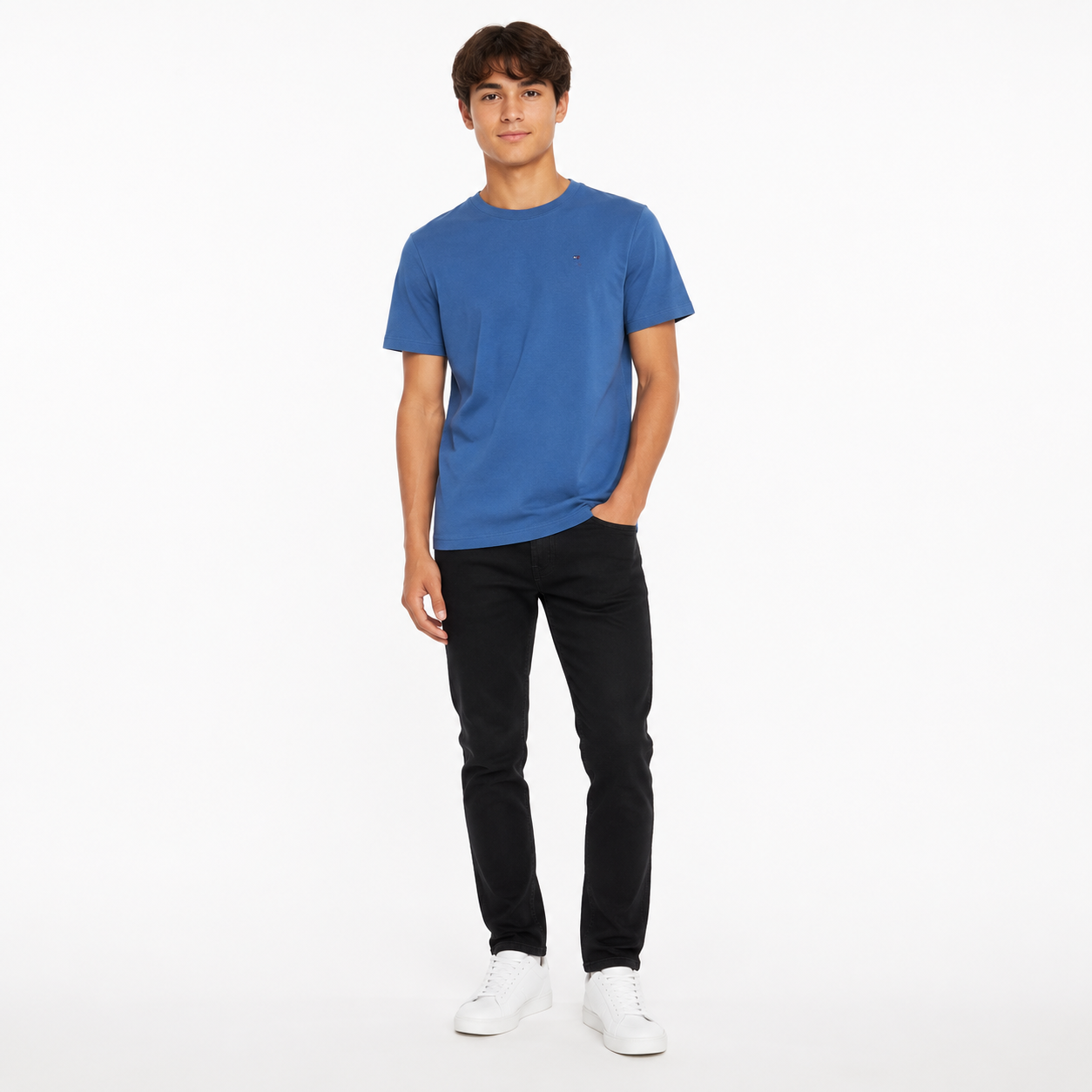 Tommy Hilfiger Flag Embroidery Crew Neck T-Shirt