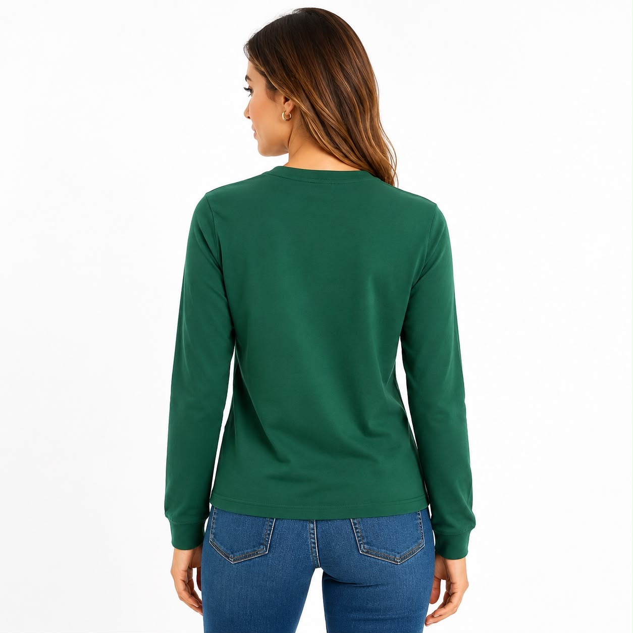 TOMMY HILFIGER-Gold-Button Crewneck T-Shirt