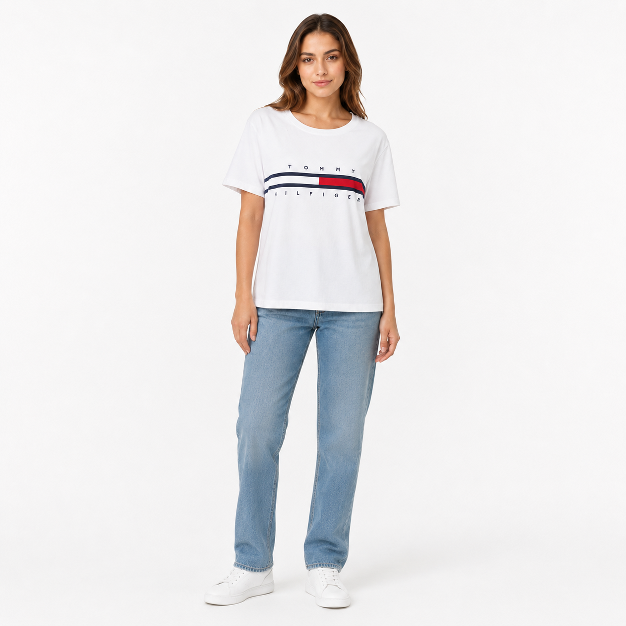 TOMMY HILFIGER-White t-shirt from the Tommy Hilfiger brand
