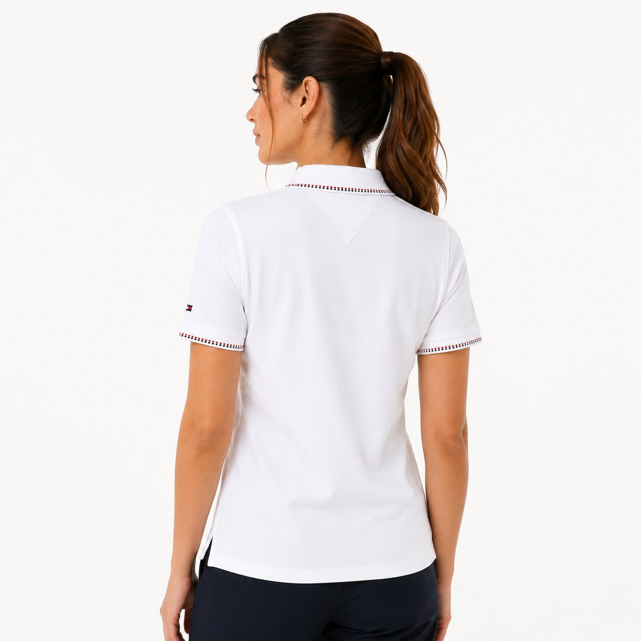 Tommy Hilfiger-Slim Fit Tipped Half-Sleeve Stretch Polo