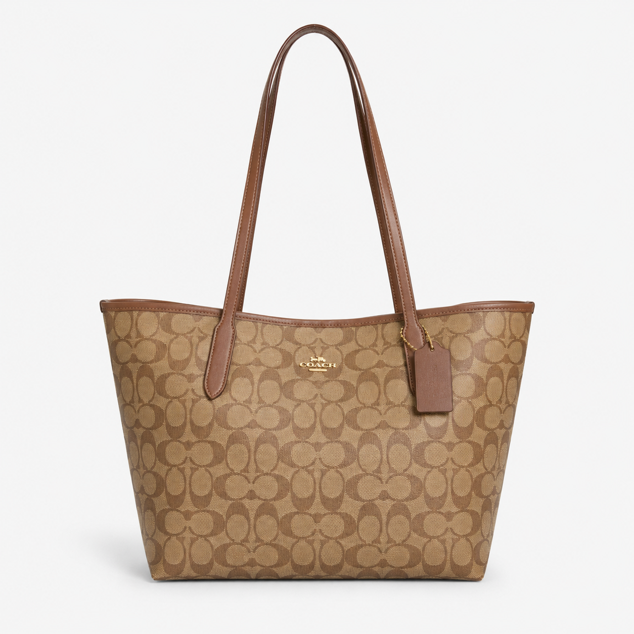 Coach City Tote in Signature Canvas Shoulder Bag