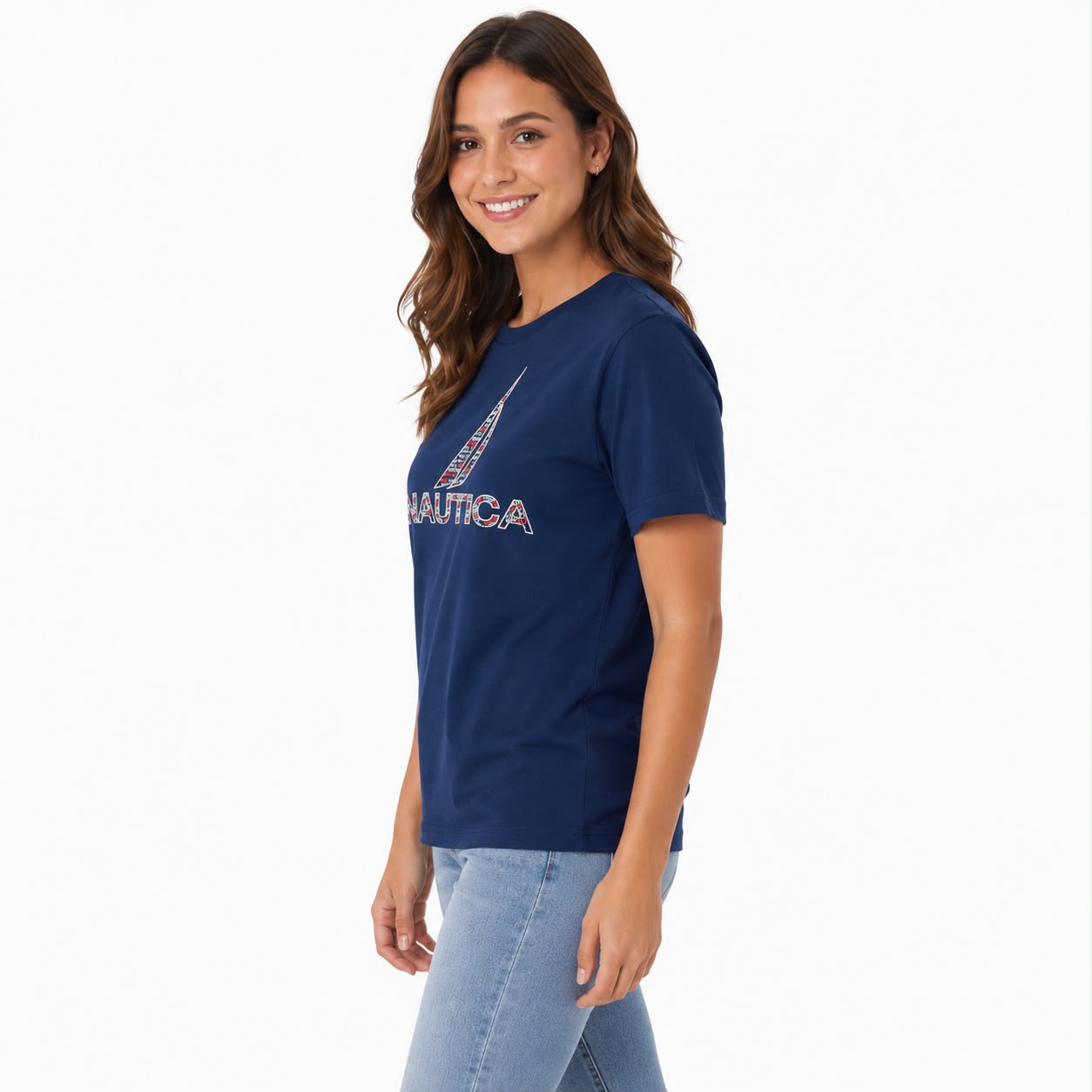 Nautica Nautica brand icon Puff Foil Graphic T-Shirt