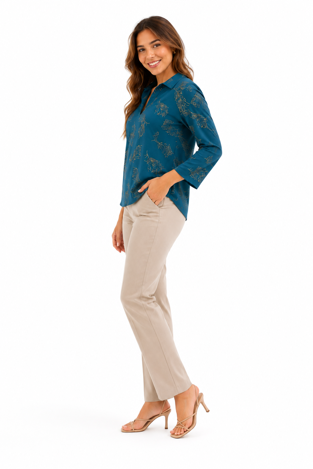 OLIVIA & MARTIN - Blue-Green Blouse
