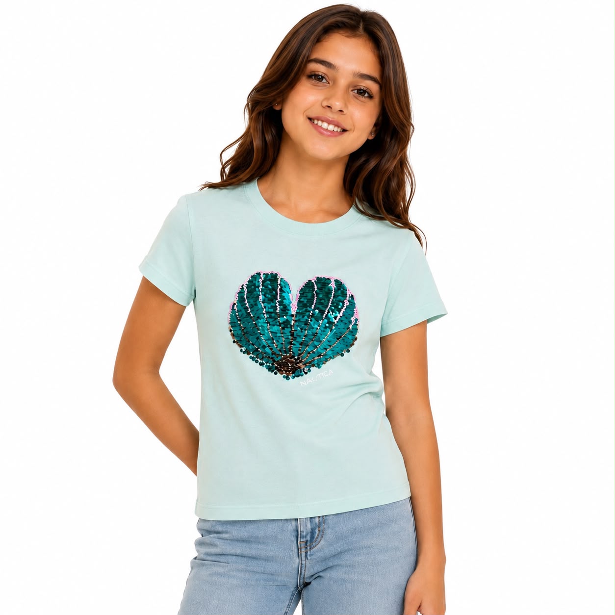 Nautica sustainably crafted gradient foil graphic t-shirt