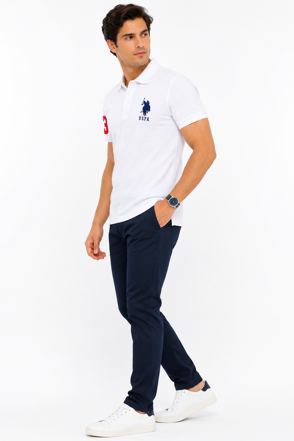 US Polo Assn Solid Pique Small Logo Polo Shirt