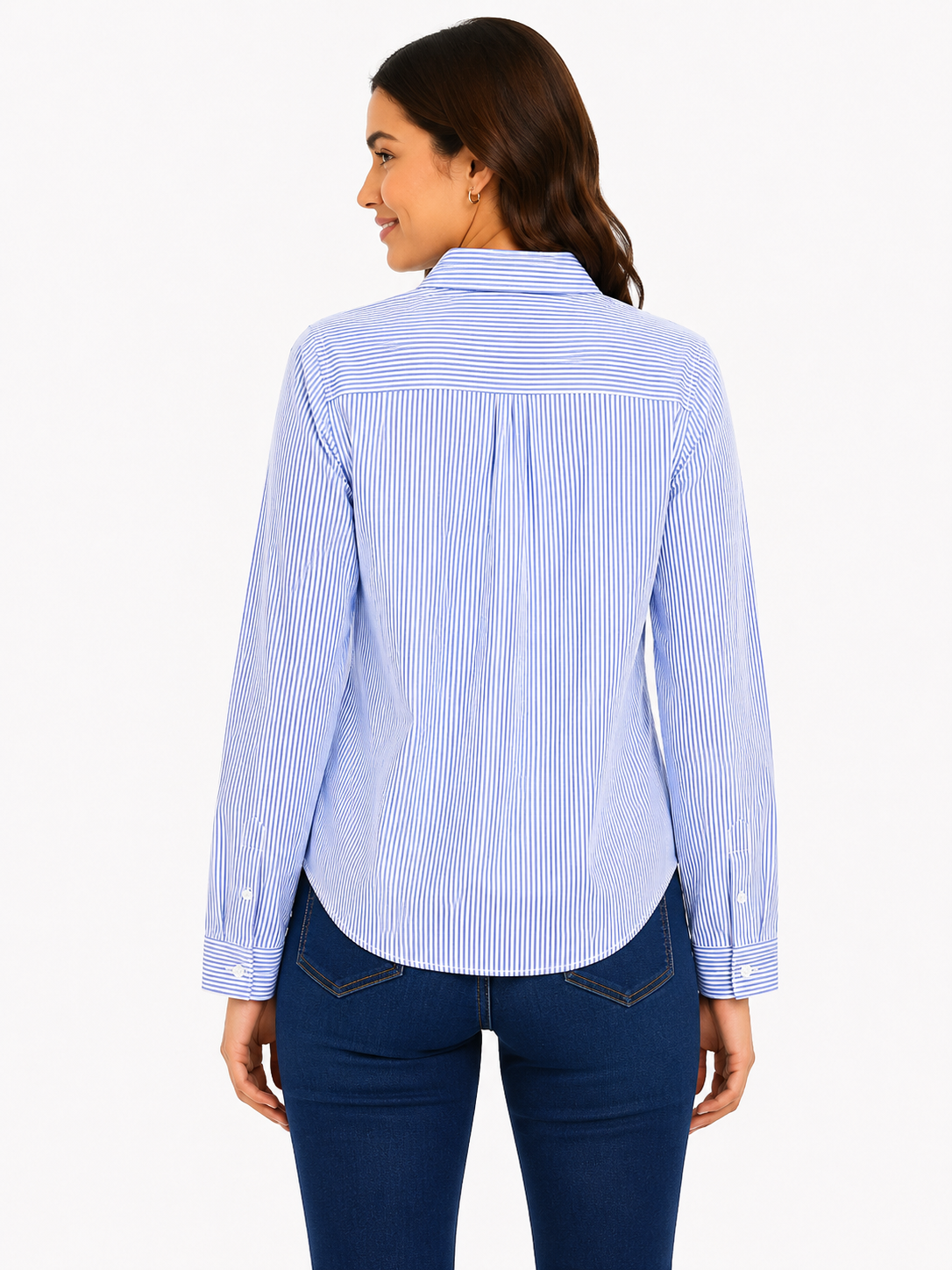 U.S Polo Assn Stripped Poplin Long Sleeve Shirt
