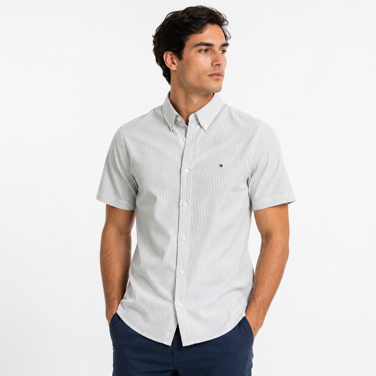 Tommy Hilfiger Asia Fit Lightweight Stripe Oxford Shirt