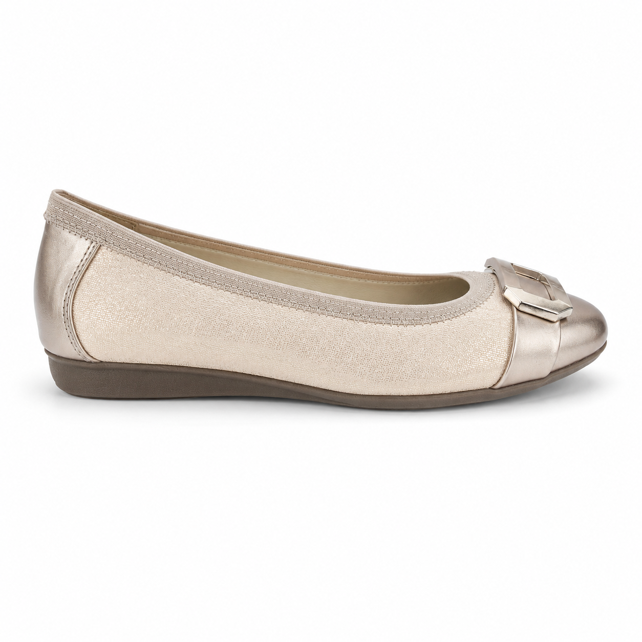 Anne Klein ballerinas model Uplift in peat or beige