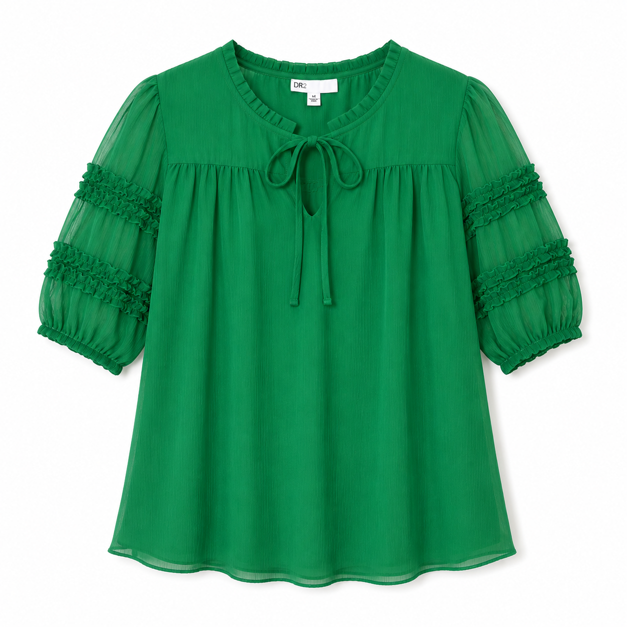 DR2 Green blouse with puff sleeves Women’s
