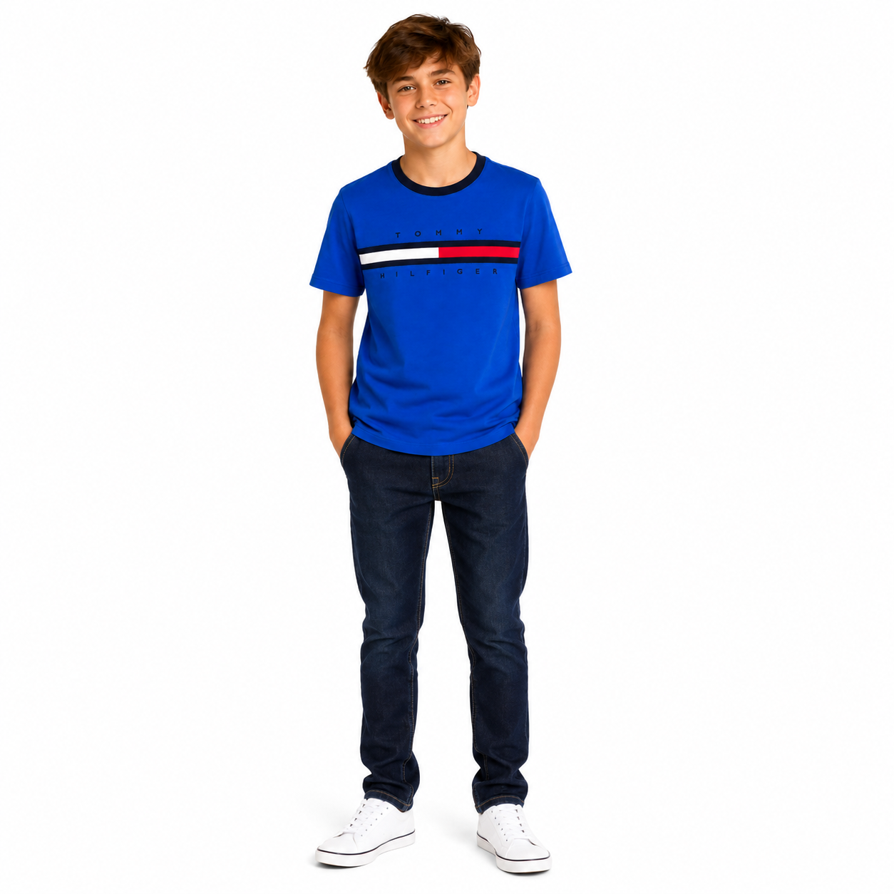 TOMMY HILFIGER-Classic Tommy Hilfiger t-shirt in bright blue