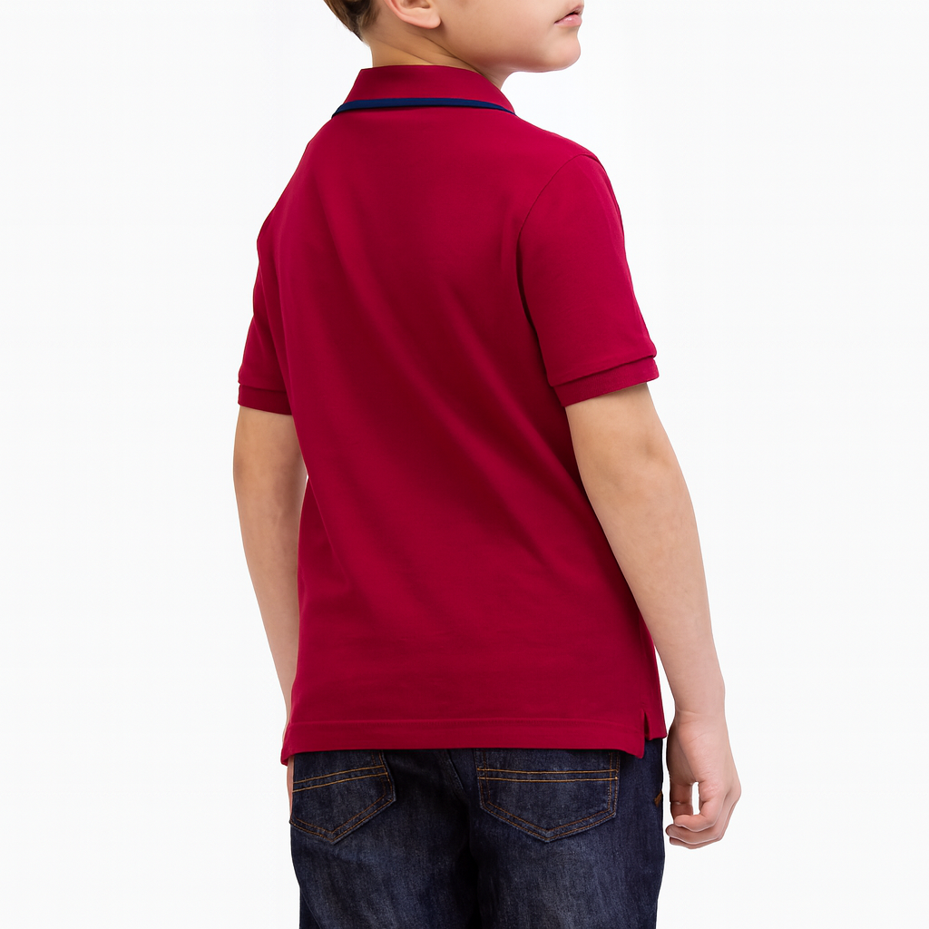 U.S Polo Assn Solid Cotton Muscle Fit Polo Shirt
