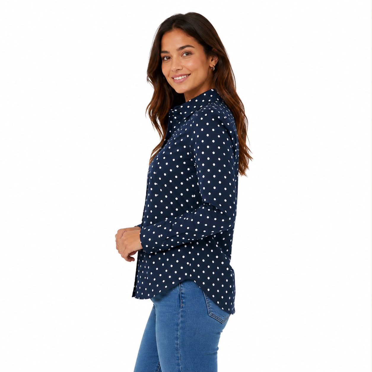 Ralph Lauren Classic Fit Polka-Dot Shirt