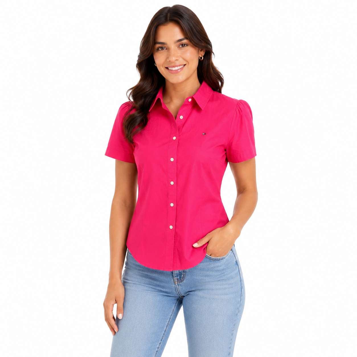 Tommy Hilfiger Chemise Oxford à manches courtes Women’s