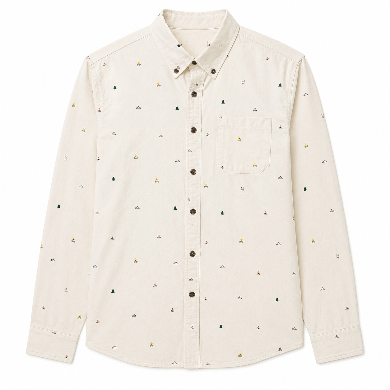 Gymboree Camping Themed Long Sleeve Button-Down Shirt