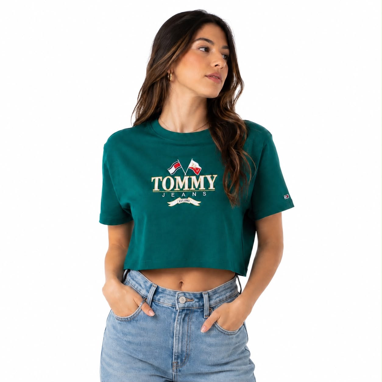 Tommy Hilfiger  Cropped Tommy Flag T-Shirt