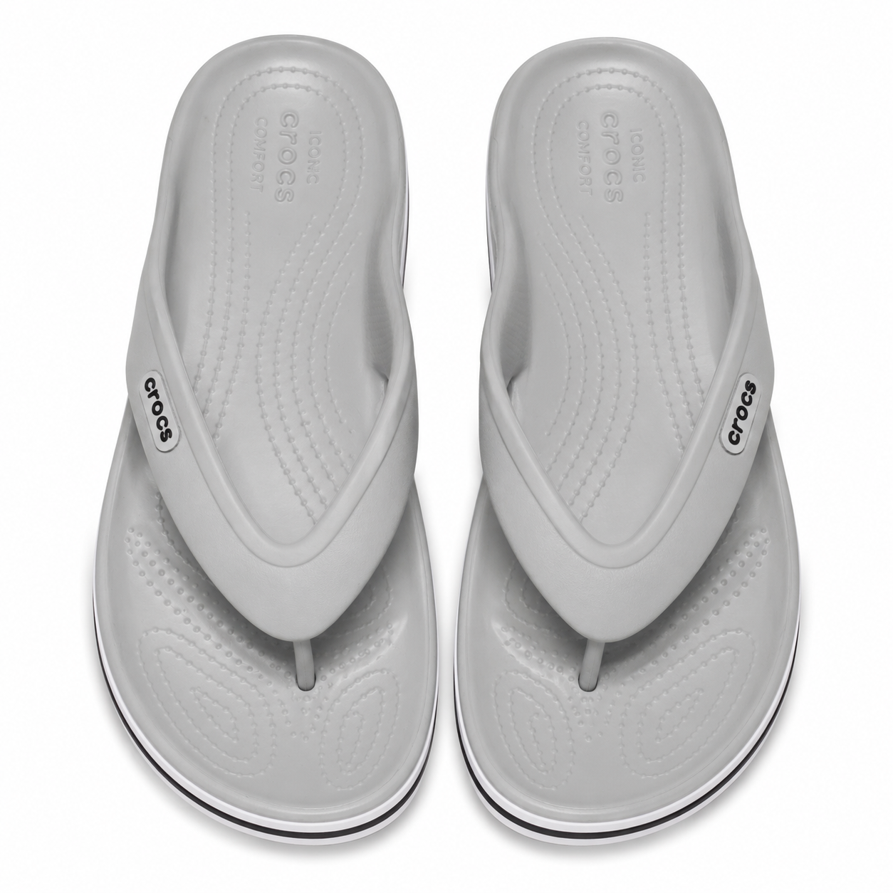 Crocs Bayaband Flip sandals in light gray