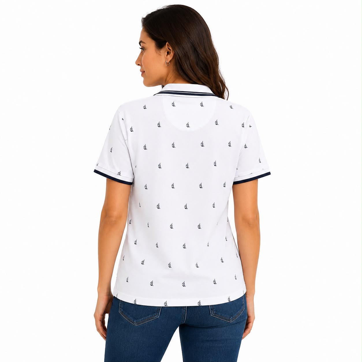 Nautica Printed Split-Neck