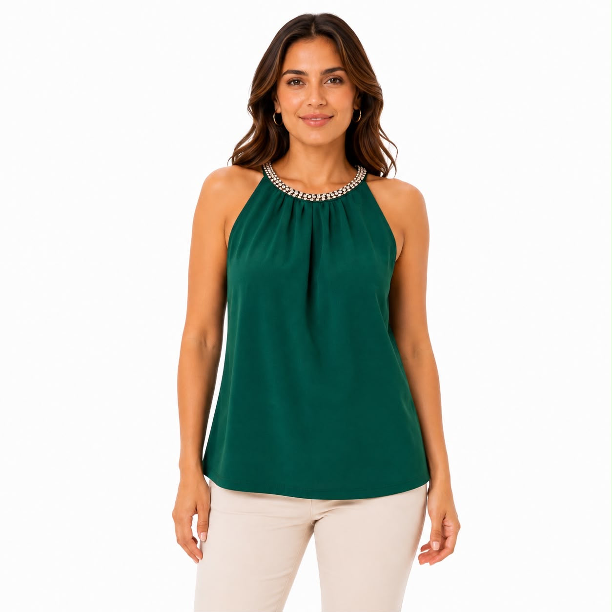 A Love Story Women’s Neck Pearl Blouse
