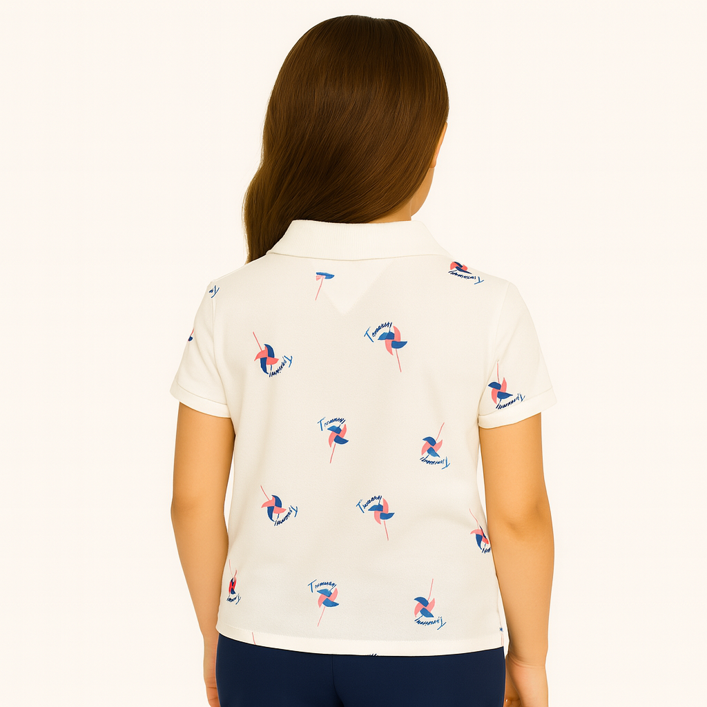Tommy Hilfiger Girl Print Stretch Polo