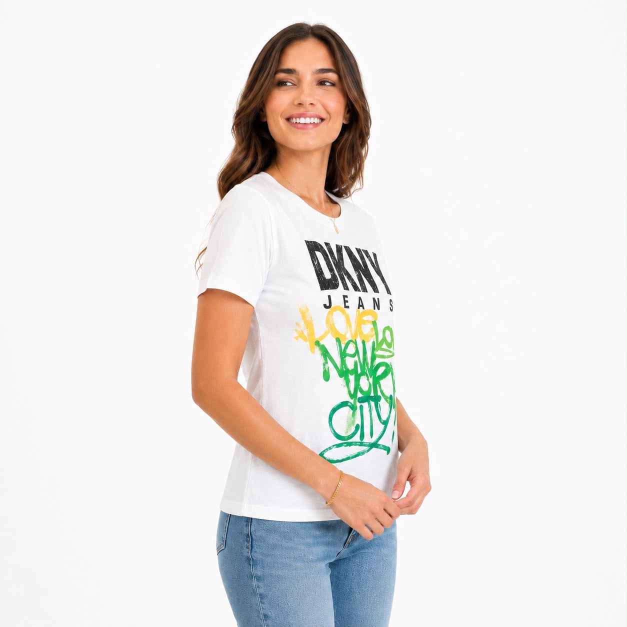 DKNY Kadın Bisiklet Yaka T-Shirt