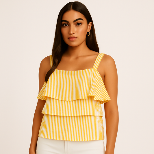 New Day Striped Layered Top
