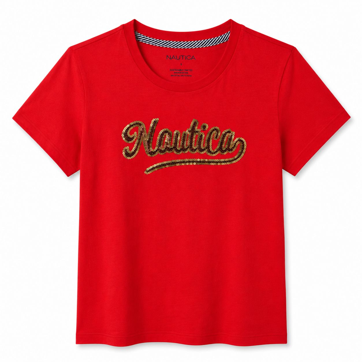 Nautica Sequin Logo Graphic T-Shirt