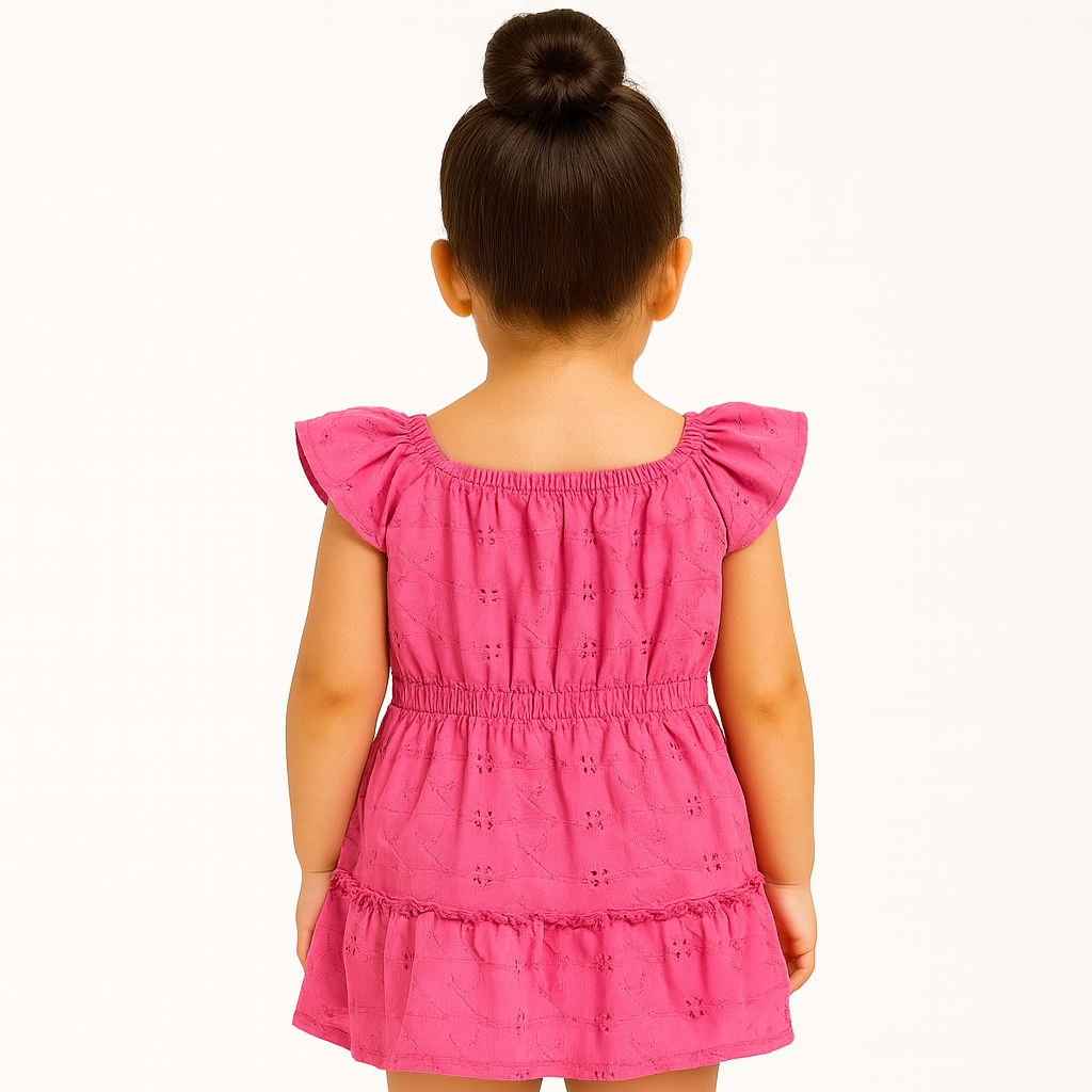 BCBG Girls' Cotton Eyelet Dress