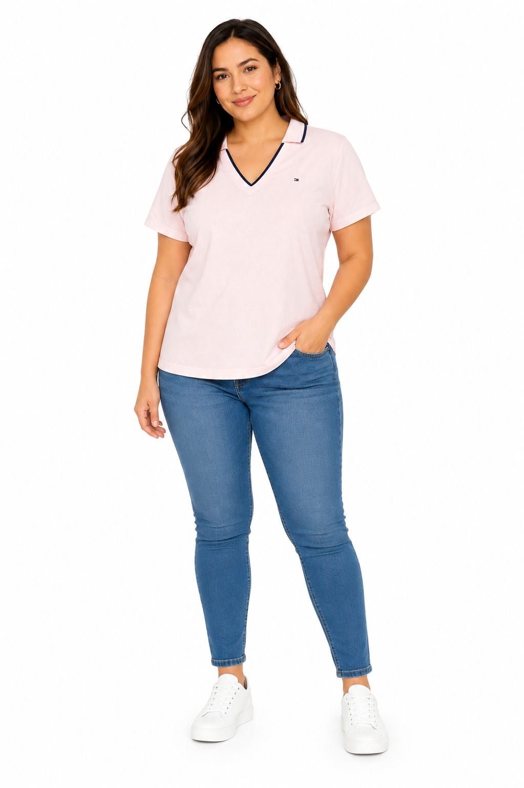 Tommy Hilfiger Wanita Pendek Sleeve Polo Shirt