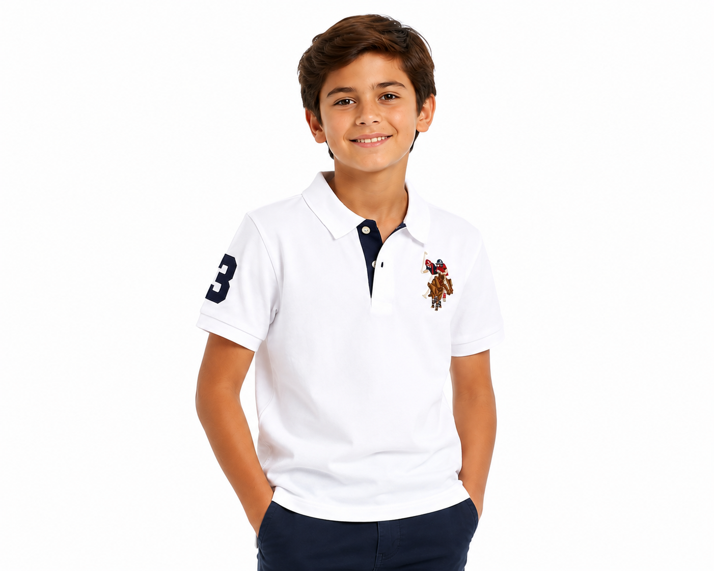 U.S Polo Assn Boys Interlock Polo Shirt