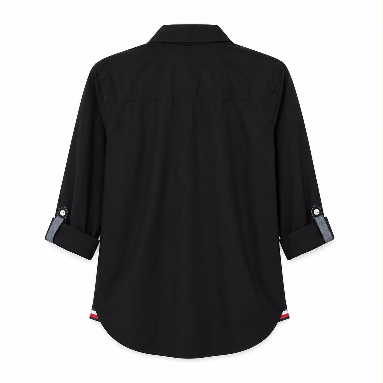 Tommy Hilfiger Women's Cotton Roll-Tab Button-Up Shirt