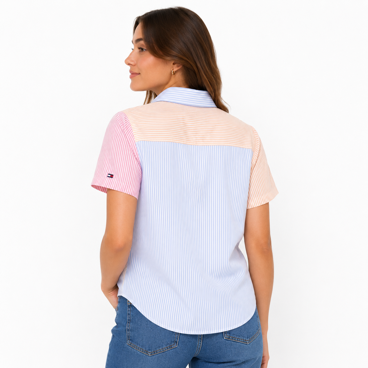 Tommy Hilfiger Multistripe Puff-Sleeve Shirt Women’s