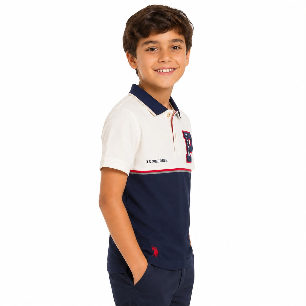 US Polo ASSN Boys Felt Polo Patch Polo
