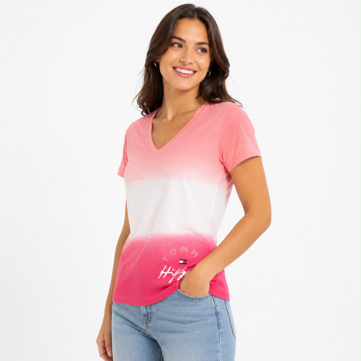 Tommy Hilfiger Tie-Dye Ombré Logo T-Shirt