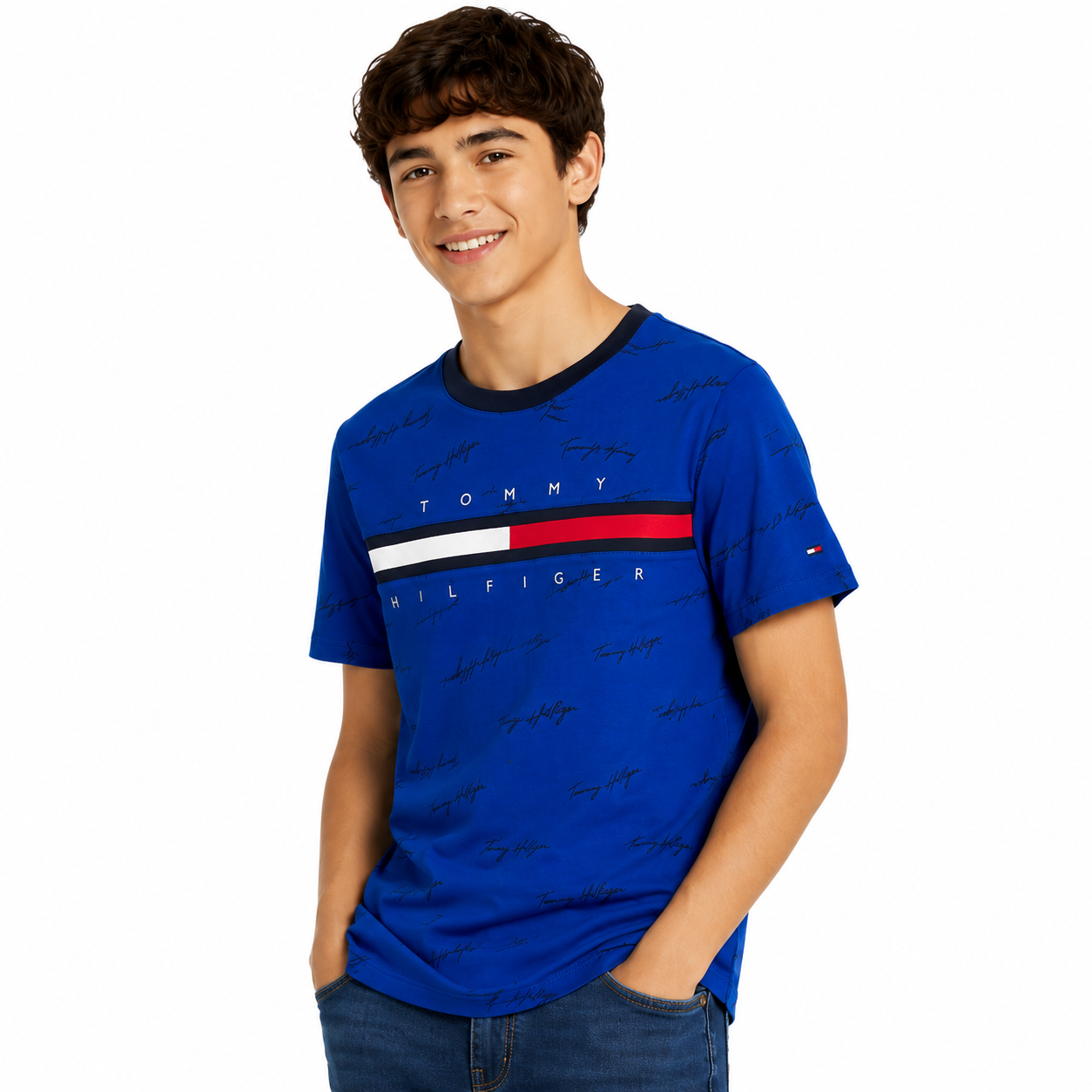 Tommy Hilfiger-Boys Logo Regular fit Cotton t-Shirt