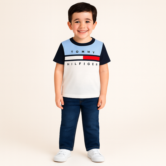 Tommy Hilfiger Kids' Colorblock Flag Stripe T-Shirt