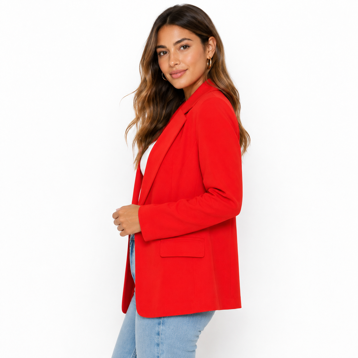 Melloday Blazer  brand has a fitted and open design womens