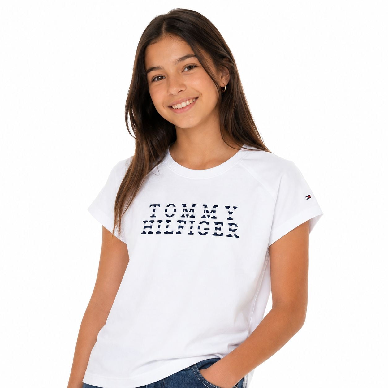 Tommy Hilfiger-Kids' Embroidered Tommy Stripe T-Shirt
