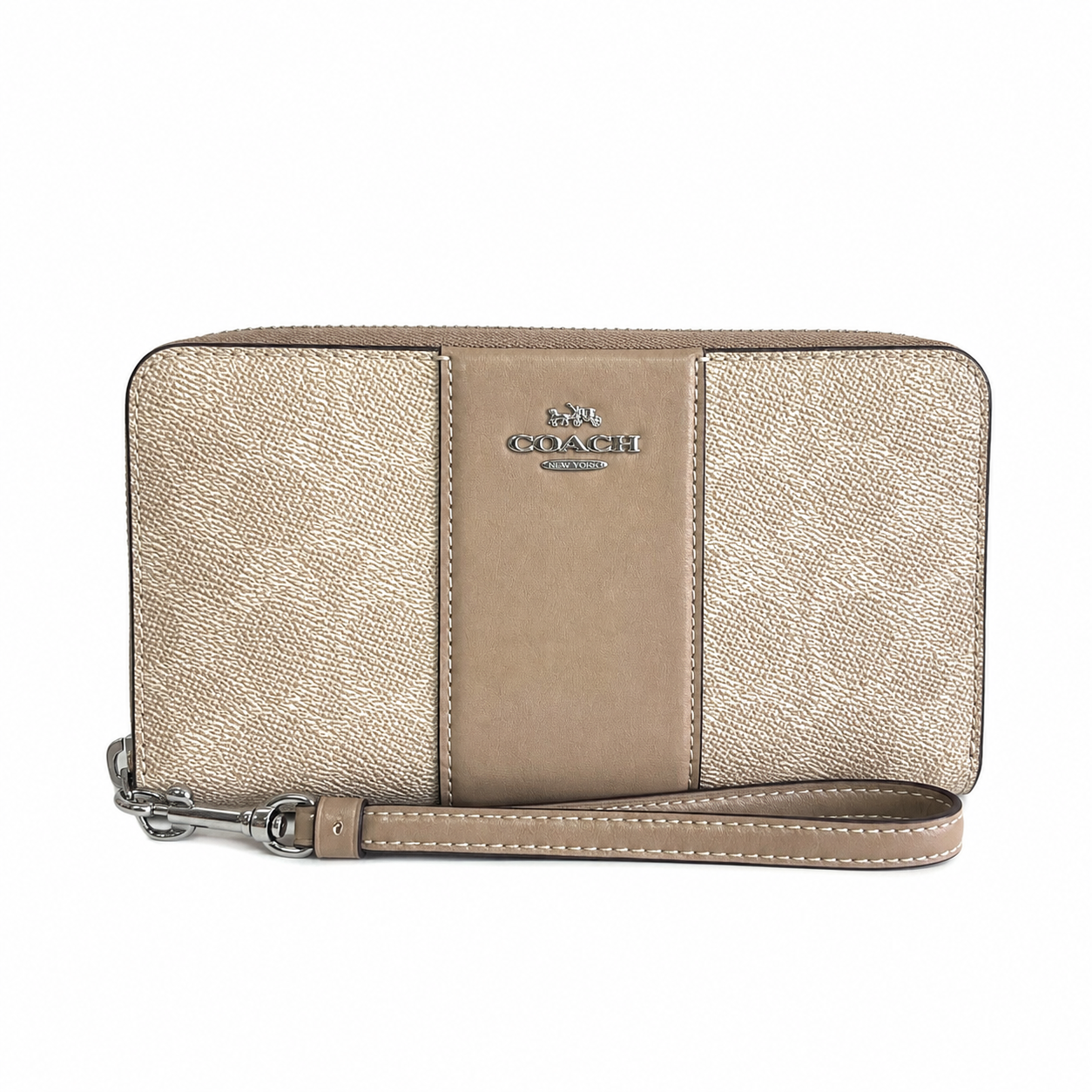 Coach Long Zip Around Wallet in Signature Canvas