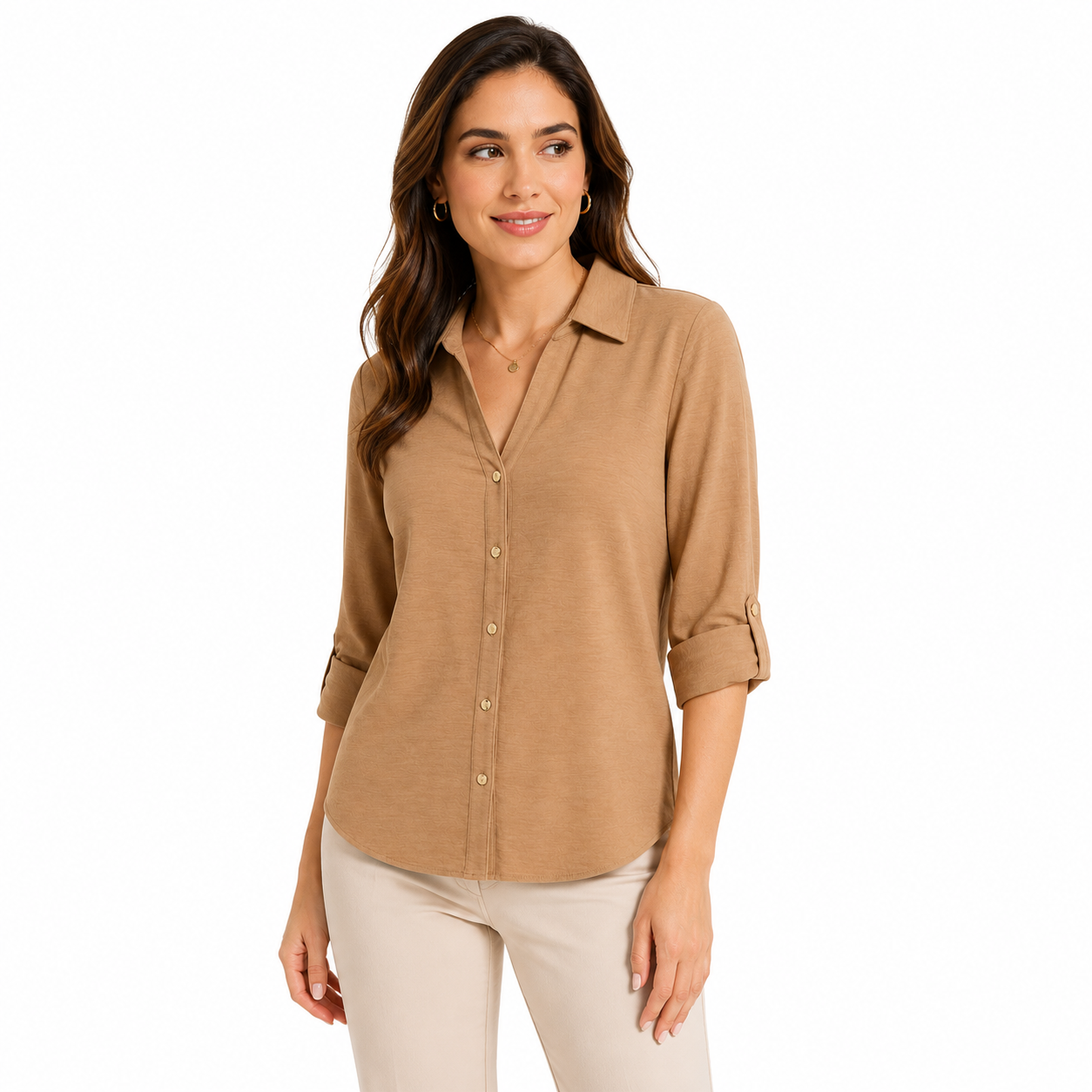 Anne Klein textured button-down shirt