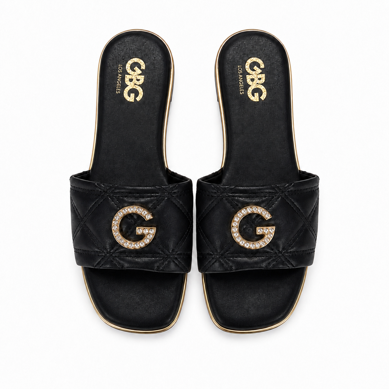 GBG Los Ángeles Black flat sandals Women’s